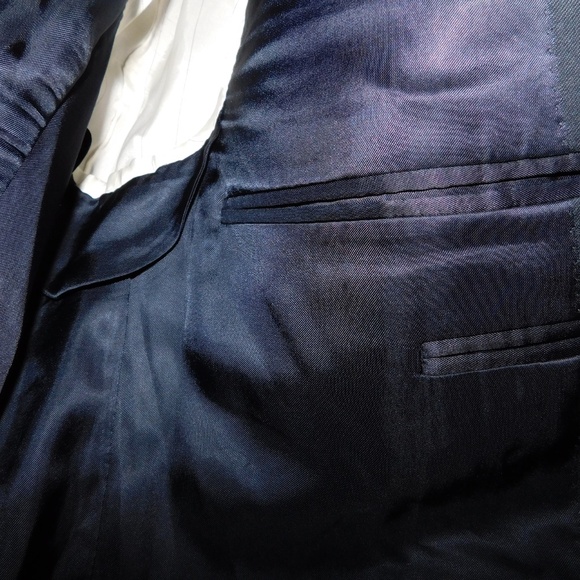 Canali Men's Navy Blue Wool Blazer Jacket Measurements In Description No Size - Picture 5 of 11